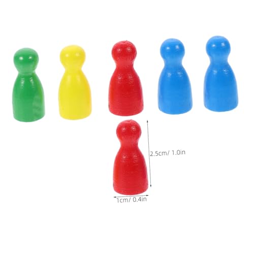 Gogogmee 40 Stück Teiliges Holz Spielfiguren in Farben Stabile Brettspiel Zubehörteile Kompakte Leichte Holzfiguren für Schach Dame Reise und Familienspiele von Gogogmee