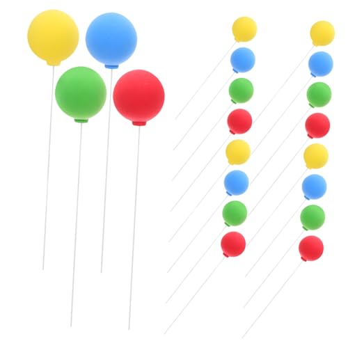 Gogogmee 40 Stück Teiliges Mini Ballon Cake Topper aus Formstabilem und Eisendraht Bunte Kugel Deko für Geburtstagstorten und Vielseitig für Familienfeiern und Kleine Events Geeignet von Gogogmee