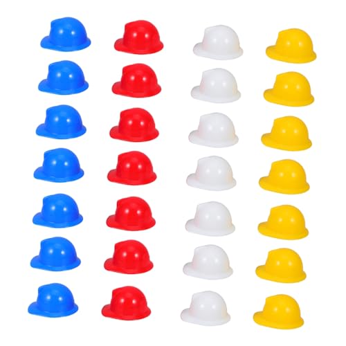 Gogogmee 40 Stück Teiliges Miniatur bauhelm aus Robustem Kunststoff Kleine Bunte Sicherheitshelme als Puppenzubehör Vielseitige Deko für Party Fasching und Bastelprojekte von Gogogmee