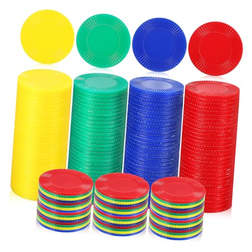 Gogogmee 400 Poker Chips aus Robustem Bunte Spielchips in Vier Farben Kompakte Zählchips für Bingo Mathe und Brettspiele für Große Spielrunden und Einfaches Verstauen Gogogmee 400 Poker Chips aus Robustem Bunte Spielchips in Vier Farben Kompakte Zählchips für Bingo Mathe und Brettspiele für Große Spielrunden und Einfaches Verstauen von Gogogmee