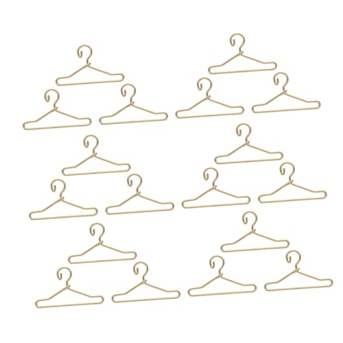 Gogogmee 45 Stück Teiliges Mini Metallkleiderbügel Gold für Puppenkleidung Stabile Miniatur Kleiderbügel aus Geeignet für Puppenschrank und Miniaturhaus Dekoration von Gogogmee