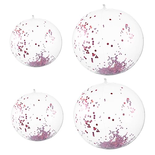 Gogogmee 4Stücke Aufblasbarer Strandball aus Transparente Pailletten Bälle für Wasser und Strandspiele für Erwachsene Langlebig und Sicher Perfektes Gogogmee 4Stücke Aufblasbarer Strandball aus Transparente Pailletten Bälle für Wasser und Strandspiele für Erwachsene Langlebig und Sicher Perfektes von Gogogmee