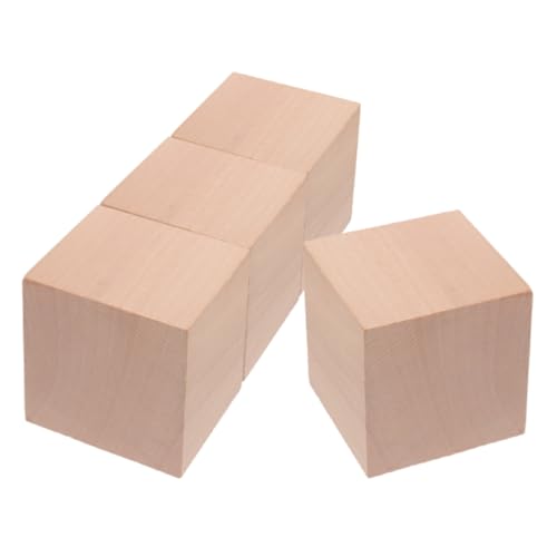 Gogogmee 4Stücke Holzquadrate Unvollendete Holzblöcke für Lernspielzeug Kreativität der Bildung von Gogogmee