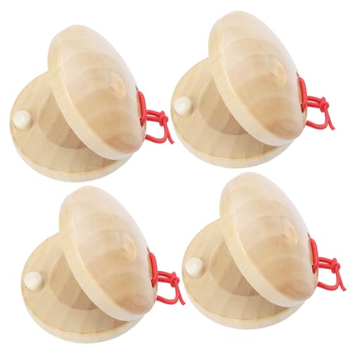 Gogogmee 4Stücke Percussion Castagnetten Orff Musikspielzeug für Frühe Bildung Leichtes Schlaginstrument und Kognitiven Fähigkeiten von Kindern von Gogogmee