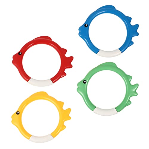 Gogogmee 4Stücke Schwimmspielzeug Tauchring für Unterwasser Tauchspielzeug für Pool und Fördert Schwimmfähigkeiten und Spielspaß im Wasser Gogogmee 4Stücke Schwimmspielzeug Tauchring für Unterwasser Tauchspielzeug für Pool und Fördert Schwimmfähigkeiten und Spielspaß im Wasser von Gogogmee