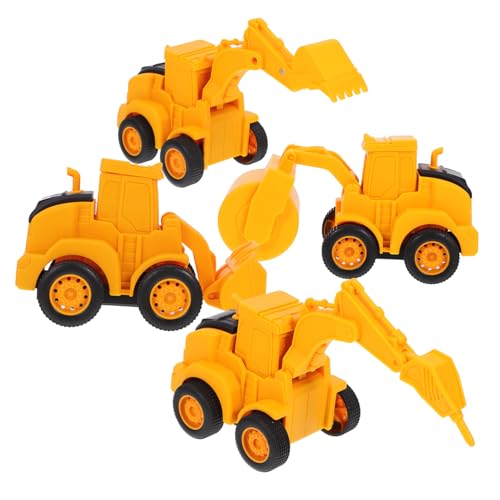 Gogogmee 4Stücke Teiliges LKW Realistisches Modell Eines Baufahrzeugs für Kreative Spiele Fördert Hand Auge Koordination und Praktische Fähigkeiten Langlebig und Robust von Gogogmee