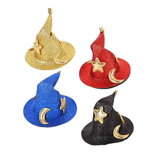 Gogogmee 4stücke Halloween Haarnadeln Im Hexenhut-design Charmante Haarspangen Für Partys Cosplay Und Festliche Anlässe Leicht Und Tragbar Für Damen Und Mädchen von Gogogmee