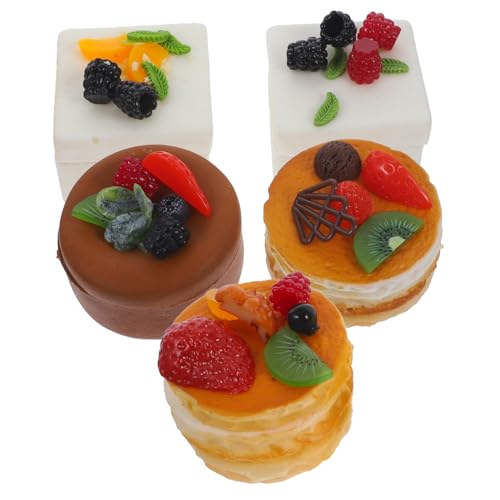 Gogogmee 5 Sätze Teiliges DIY Kuchenform Aufbewahrungsboxen zum Basteln Realistische Kuchenimitat Aufbewahrung für Jungen und Mädchen Handliches Leichtes Material Feinmotorik von Gogogmee