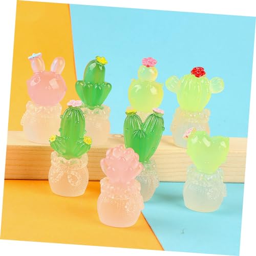 Gogogmee 5 Stück Miniatur Kaktusfiguren aus Langlebigem Resin Realistische Kleine Pflanzenmodelle für Micro Landschaften Dekorative Tisch Deko für Wohnzimmer Schlafzimmer und Büro von Gogogmee