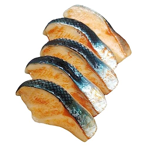 Gogogmee 5stücke Teiliges Gefälschtes Simulierte Fischfleisch-Modelle Spielzeuglebensmittel Für Kinderspielküche Dekoration Für Party Küche Restaurant von Gogogmee