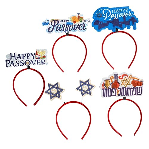 Gogogmee 5 Stück Teiliges Happy Passover Haarband Dekorative Kopfbedeckung für Damen und Herren für Festlichkeiten Einzigartiger Designs für Unvergessliche Partymomente Gogogmee 5 Stück Teiliges Happy Passover Haarband Dekorative Kopfbedeckung für Damen und Herren für Festlichkeiten Einzigartiger Designs für Unvergessliche Partymomente von Gogogmee