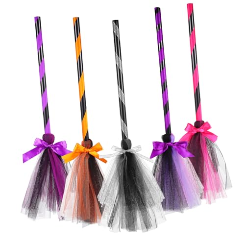 Gogogmee 5 Stück Teiliges Hexenbesen Bunte Halloween Kostüm Accessoires für Wiederverwendbar Kunststoff für Halloween Party Cosplay und Fasching Gogogmee 5 Stück Teiliges Hexenbesen Bunte Halloween Kostüm Accessoires für Wiederverwendbar Kunststoff für Halloween Party Cosplay und Fasching von Gogogmee