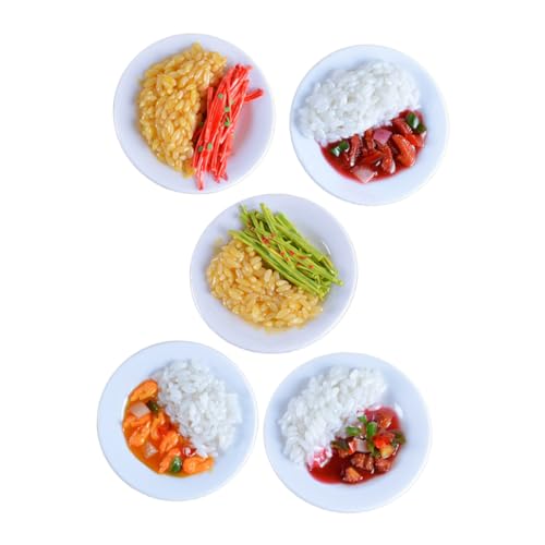 Gogogmee 5 Stück Teiliges Simulation Lebensmittelmodell für Fotografie und Dekoration PVC Künstliches Reismodell für Küche und Restaurantpräsentation Gogogmee 5 Stück Teiliges Simulation Lebensmittelmodell für Fotografie und Dekoration PVC Künstliches Reismodell für Küche und Restaurantpräsentation von Gogogmee