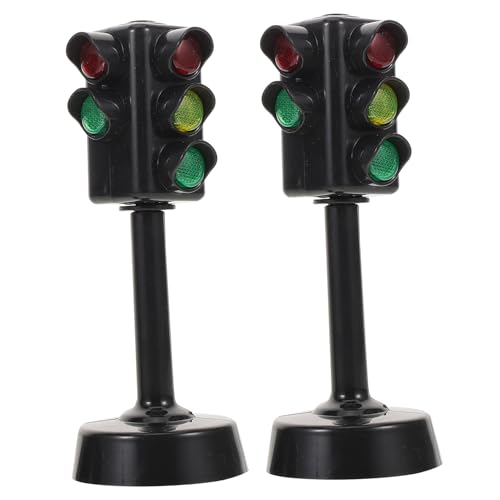 Gogogmee 5 Stück Teiliges Verkehrsampel mit Licht und Sound Realistische Verkehrszeichen Robustes Lernmodell für Kindergarten Frühe Verkehrserziehung und Interaktives Zuhause von Gogogmee