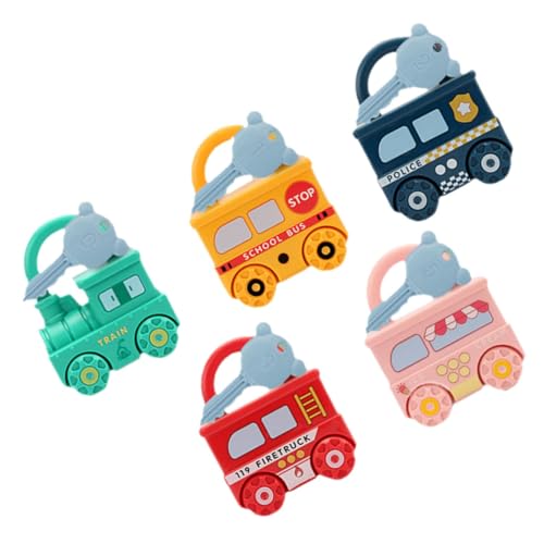 Gogogmee 5 Teiliges Spielzeug Für Kleinkinder Mit Schloss Und Schlüssel Spielzeug Für Kleinkinder Autospielzeug Lernspielzeug Für Kinder Passendes Entriegelungsspielzeug Sensorisches von Gogogmee