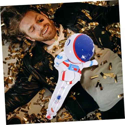 Gogogmee 50 Stück Astronaut Handballons aus Aluminiumfolie Leichte Tragbare Weltraum Deko für Kindergeburtstag Partyzubehör mit Großem Astronautenmotiv für Festliche Anlässe und von Gogogmee