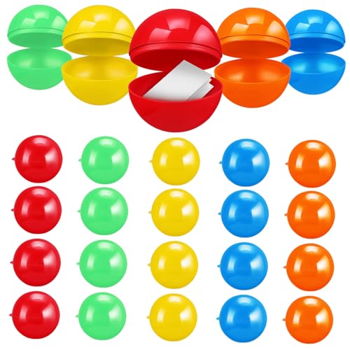 Gogogmee 50 Stück Leere Kunststoff Hohlkugeln Bunte Tombola Bälle zum Befüllen für Partyspiele Familienfeste Schulaktivitäten Vielseitig und Wiederverwendbar Gogogmee 50 Stück Leere Kunststoff Hohlkugeln Bunte Tombola Bälle zum Befüllen für Partyspiele Familienfeste Schulaktivitäten Vielseitig und Wiederverwendbar von Gogogmee