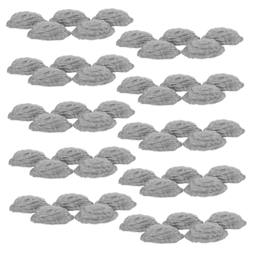 Gogogmee 50 Stück Miniatur Steine Kunststoff Dekorative Felsen Realistische Landschaft Zubehör Für Diorama Sandtisch Garten Displays von Gogogmee