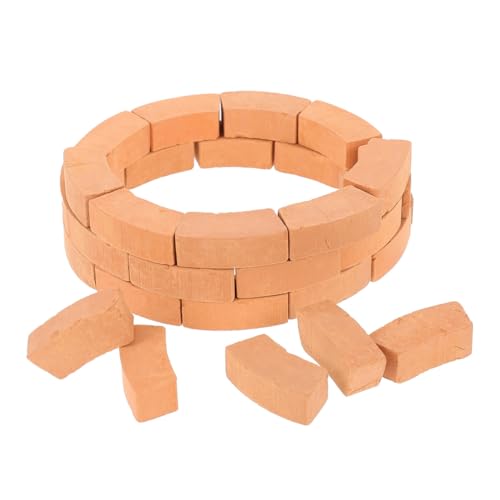 Gogogmee 50 Stück Miniatur Ziegelsteine DIY Hausbau Bausatz Realistische Mini Bausteine für Sandtisch Modelle Kreative Handwerkssteine für Lernspielzeug von Gogogmee