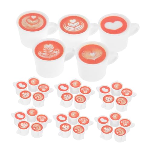 Gogogmee 50 Stück Miniature Resin Cups Realistische Winzige Kaffeetassen aus Bruchfestem Harz Detailgetreue Miniatur Küchenaccessoires für Puppenhäuser Kreative Tischdekoration von Gogogmee