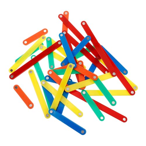 Gogogmee 50 Stück Teiliges Magnetischer Geometrischer Streifen aus Sicherem Kunststoff Vielseitige Mathematik Lernhilfe für Fördert Kreativität und Spielerisches Formenbauen im von Gogogmee