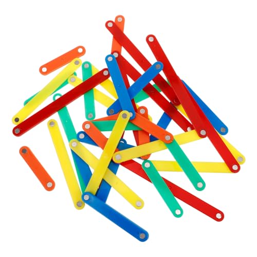 Gogogmee 50 Stück Teiliges Magnetisches Streifen aus Sicherem Kunststoff Verschiedene Längen Fördert Räumliches und Frühkindliches Lernen für Interaktive Mathe und Formübungen von Gogogmee