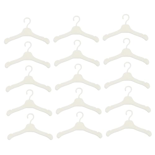 Gogogmee 50 Stück Teiliges Miniatur Puppenkleiderbügel aus Kunststoff Stabil und Platzsparend zum Ordnen von Puppenkleidung Handlich und Langlebig für Puppenhaus Kleiderschränke von Gogogmee