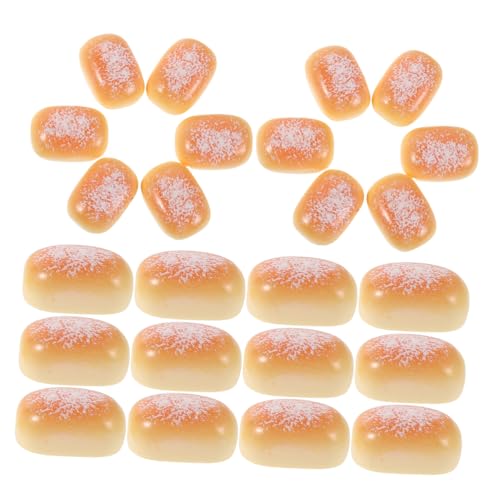 Gogogmee 50 Stück Teiliges Miniaturbrot aus Resin Künstliche Mini-brote für DIY Bastelprojekte Leichte Mini Küchenornamente Vielseitige Deko für Haus Kuchen und Puppenhausgestaltung von Gogogmee