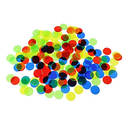 Gogogmee 500 Stück Bingo-Spielkarten Zähler Bingochips 200 Bingo-spielchips Plastik-Bingo-Chips Klare Bingo-Chips Plastik-Bingo-Marker Bingochips 500 Token Kind Durchscheinend Tellerventil von Gogogmee