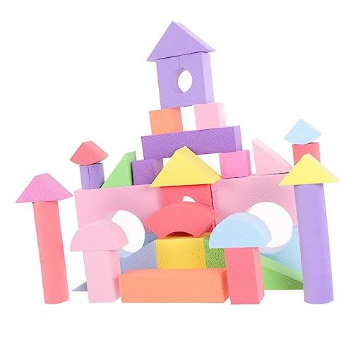Gogogmee 52Stücke Teiliges Eva Bausteinset für Kleinkinder Weiche Stapelblöcke Kreativität und Kognitiven Fähigkeiten Lernspielzeug für Frühkindliche Bildung von Gogogmee