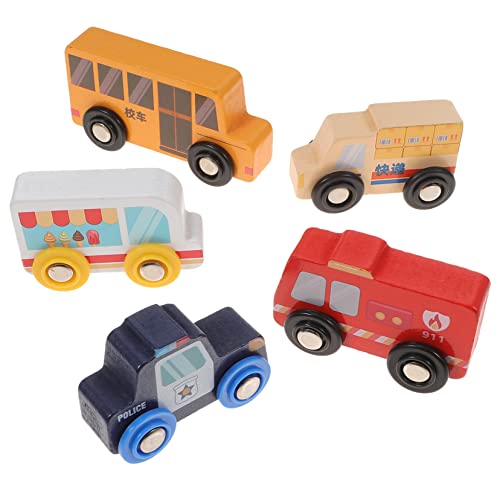Gogogmee 5Stücke Teiliges Mini Holzfahrzeug für Lernspielzeug Kreativität und Farberkennung für Kleinkinder und Jungen Gogogmee 5Stücke Teiliges Mini Holzfahrzeug für Lernspielzeug Kreativität und Farberkennung für Kleinkinder und Jungen von Gogogmee