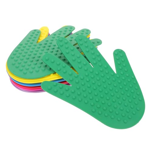 Gogogmee 6 Paare Sensorische Bodenmatten Handmarker aus Kunststoff Weiche rutschfeste Spielmatten für Vorschulsport Outdoor von Motorik und Koordination bei Kindern von Gogogmee