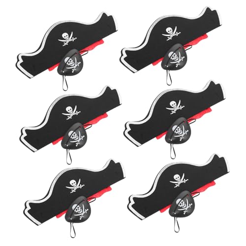 Gogogmee 6 Sätze Teiliges Piratenkostüm Zubehör Halloween Piratenhut Augenklappe Damen Herren Kapitänsmütze Cosplay Party Verkleidung für Karneval Bühnenauftritte Gogogmee 6 Sätze Teiliges Piratenkostüm Zubehör Halloween Piratenhut Augenklappe Damen Herren Kapitänsmütze Cosplay Party Verkleidung für Karneval Bühnenauftritte von Gogogmee