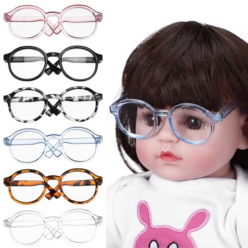 Gogogmee 6stücke Puppenbrillen Leichte Und Kompakte Kunststoffbrillen Für Puppen Stylisches Kostümzubehör Geeignet Für Miniaturpuppen Und Puppenhaus Zubehör von Gogogmee