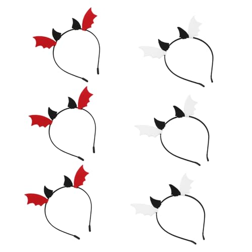 Gogogmee 6 Stück Halloween-kopfschmuck Haarreifen Aus Horn Fledermaus Kopfbedeckung Fledermaushaarreifen Fledermausohren-stirnband Für Frauen Cosplay-kopfschmuck Halloween Stirnband Gefühlt Gogogmee 6 Stück Halloween-kopfschmuck Haarreifen Aus Horn Fledermaus Kopfbedeckung Fledermaushaarreifen Fledermausohren-stirnband Für Frauen Cosplay-kopfschmuck Halloween Stirnband Gefühlt von Gogogmee