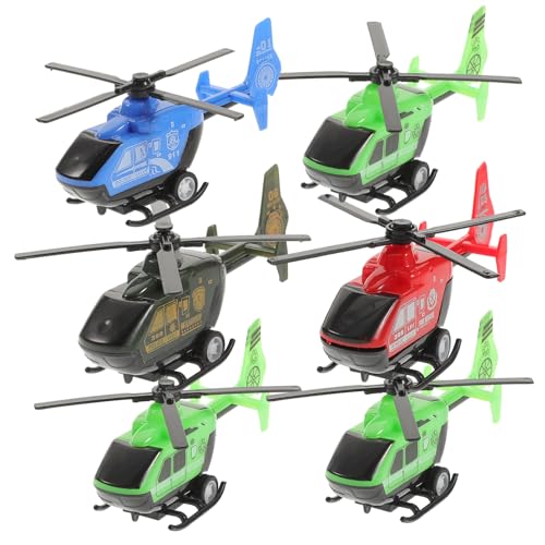 Gogogmee 6er Set Mini Pullback Hubschrauber Rückziehspielzeug Für Flugzeug Modelle Zufälligen Farben Perfekte Dekoration Und Für Jungen Und ädchen von Gogogmee
