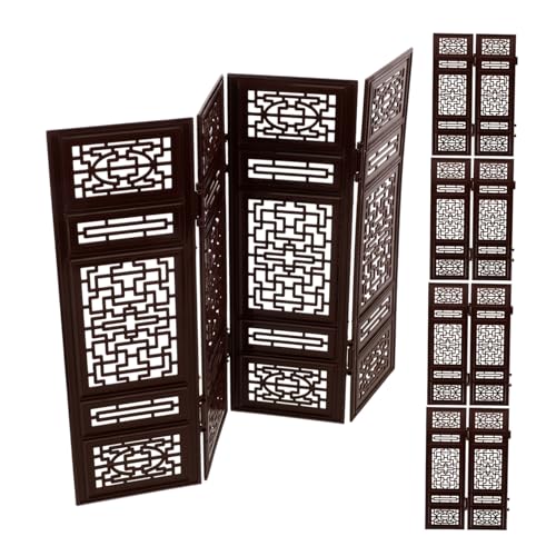 Gogogmee 6 Stück Miniatur Chinesischer Paravent Teilig Eleganter Puppenhaus Bildschirm mit Antikem Design Dekoratives Schreibtisch Accessoire zur Kreativen und Traditioneller von Gogogmee