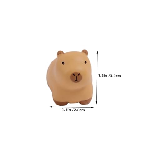 Gogogmee 6 Stück Miniatur Figuren Harz Mikro Landschaftsdekoration Tisch Deko für Zuhause und Büro Platzsparend Kreativ Kombinierbar für Capybara Party Souvenirs von Gogogmee