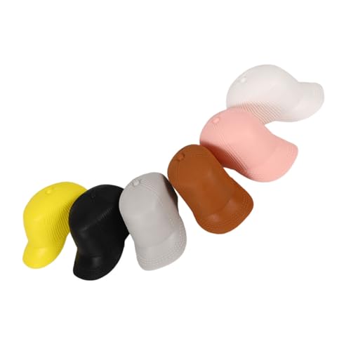 Gogogmee 6 Stück Miniatur Puppenhüte Kunststoff Kleine Mini Hüte für Puppen DIY Bastelzubehör Realistische Mini Hüte für Puppenhäuser und Dekoration von Gogogmee