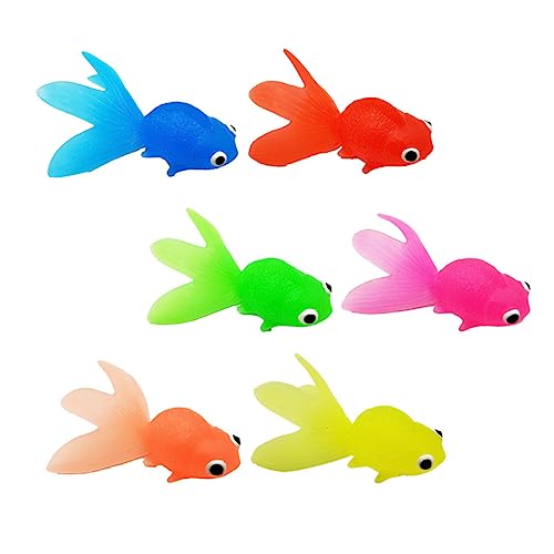 Gogogmee 6 Stück Realistische Goldfisch Spielzeuge aus TPR Halbtransparente Aquarium Dekoration für Sicher und Verletzungsfrei für Spiel und Lernen im Wasser Gogogmee 6 Stück Realistische Goldfisch Spielzeuge aus TPR Halbtransparente Aquarium Dekoration für Sicher und Verletzungsfrei für Spiel und Lernen im Wasser von Gogogmee