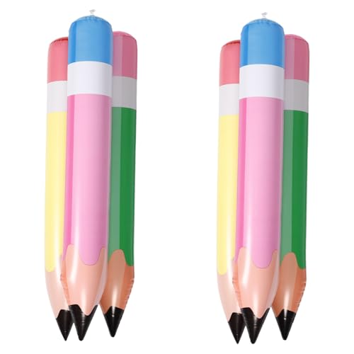 Gogogmee 6 Stück Riesige Aufblasbare Bleistifte Teiliges Leichte PVC Schulanfang Dekoration in Gelb Grün Vielseitig Hängend für Klassenzimmer Garten Abschlussfeier und Party Gogogmee 6 Stück Riesige Aufblasbare Bleistifte Teiliges Leichte PVC Schulanfang Dekoration in Gelb Grün Vielseitig Hängend für Klassenzimmer Garten Abschlussfeier und Party von Gogogmee