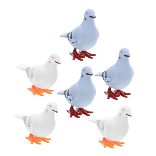 Gogogmee 6 Stück Teiliges Aufziehspielzeug Pigeon Wind Up für Kleine Witzige Mechanik Tauben Bunte Spielzeugfiguren für Jungen und Mädchen Zufällige Farbe von Gogogmee
