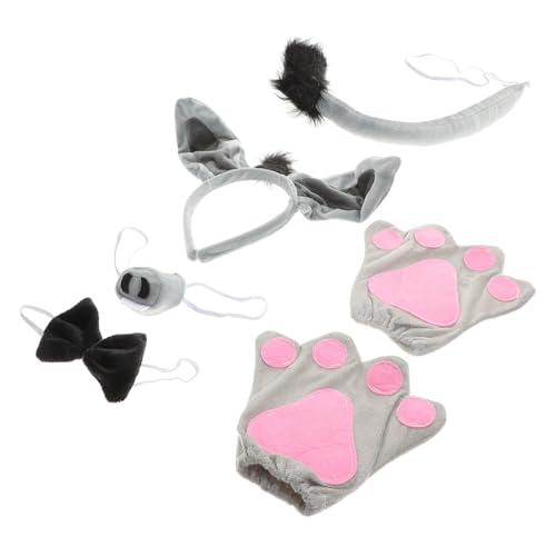 Gogogmee 6 Stück Teiliges Esel Kostüm mit Donkey Ears Headband Schleife Nase und Handschuhen für Halloween Tierkostüme Junge Mädchen Party Verkleidung Gogogmee 6 Stück Teiliges Esel Kostüm mit Donkey Ears Headband Schleife Nase und Handschuhen für Halloween Tierkostüme Junge Mädchen Party Verkleidung von Gogogmee