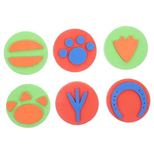 Gogogmee 6 Stück Teiliges Eva Stempelset mit Tiermotiven Ungiftig und Umweltfreundlich und Bastelwerkzeug für Kleinkinder und Frühförderung für Kreative Kindergruppen und Zufällige Farbe von Gogogmee