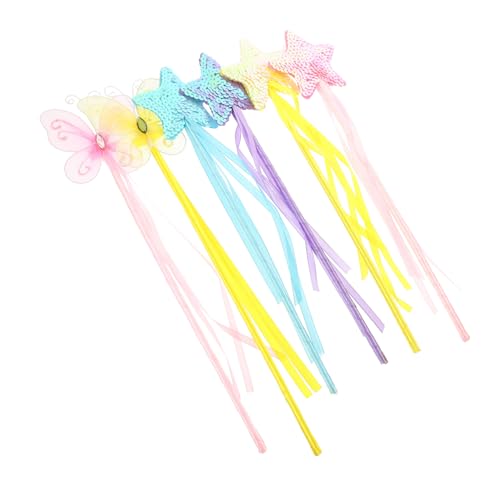 Gogogmee 6 Stück Teiliges Feenstab Bunte Magiestäbe aus Weichem Material Handlich und Sicher als Partygeschenk für Kostüme und Geburtstagsfeiern Farbenfrohe Feenstäbe mit von Gogogmee