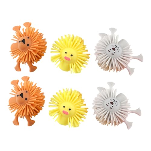 Gogogmee 6 Stück Teiliges Fingerpuppen Set TPR Weiche Tier Handpuppen Sicher Zufällige Farben Kreatives Thema Fördert Spaß und Kreativität für Kleinkinder und Zufällige Farbe von Gogogmee