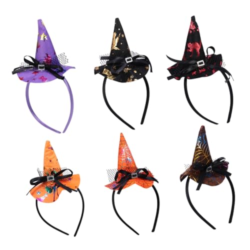 Gogogmee 6 Stück Teiliges Halloween Stirnband mit Hexenhut und Spinnennetz Leichtes Haarschmuck Accessoire für Mädchen und Frauen Modisch und Bequem für Halloween Kostüm und Partydekoration Gogogmee 6 Stück Teiliges Halloween Stirnband mit Hexenhut und Spinnennetz Leichtes Haarschmuck Accessoire für Mädchen und Frauen Modisch und Bequem für Halloween Kostüm und Partydekoration von Gogogmee
