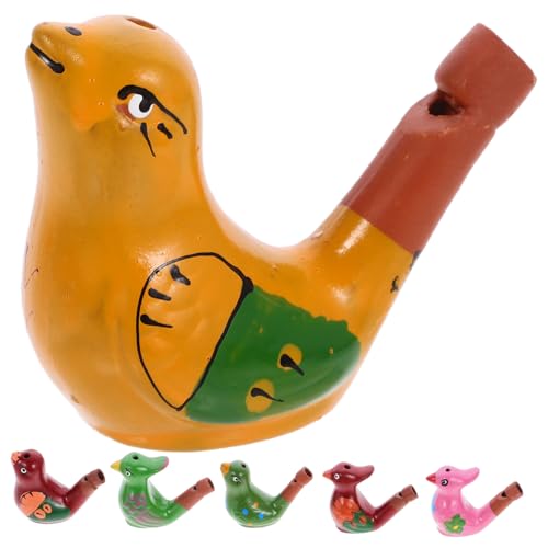 Gogogmee 6 Stück Teiliges Keramik Vogelpfeifen für Buntes Wasservogel design Handliche Kleine Pfeifen Sicher und Spielerisch als Party mitgebsel und Outdoor von Gogogmee