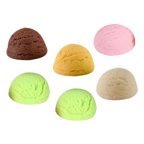 Gogogmee 6 Stück Teiliges Künstliche Eiskugeln Deko Eiscreme Modell für Shop Schaufenster Party Fake Desserts Requisiten Fotografie Zubehör von Gogogmee