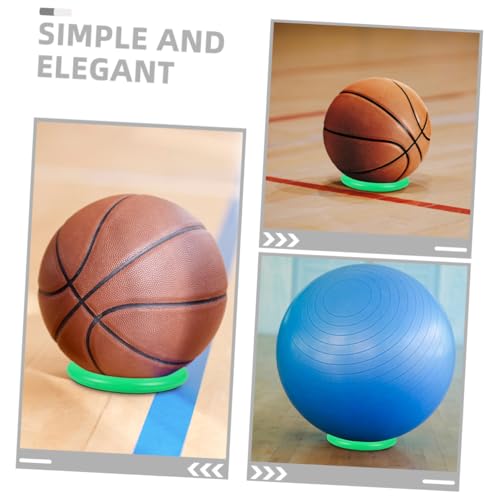 Gogogmee 6 Stück Teiliges Kunststoff Ballständer Langlebige PP Basis Multifunktionale Sportballhalterung für Basketball Fußball Volleyball Praktische Ballaufbewahrung und Präsentation von Gogogmee